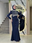 Pearl Crown Evening Dress