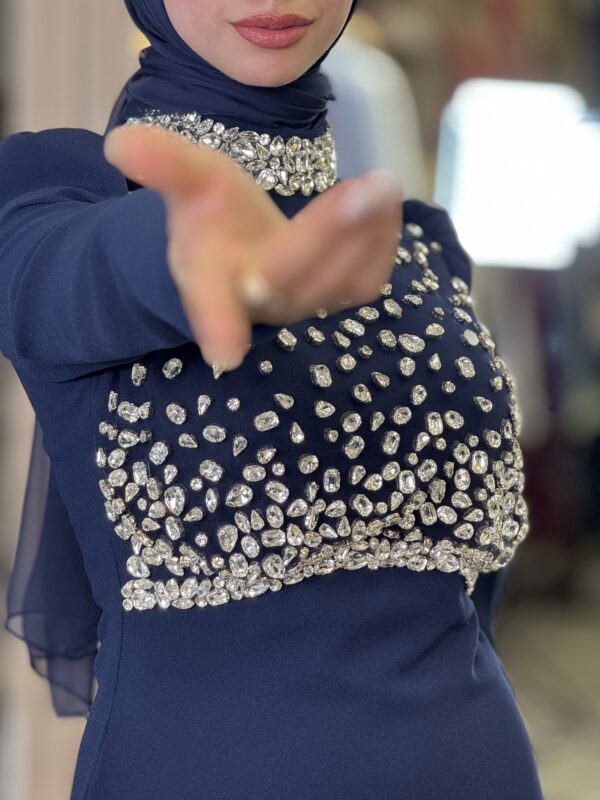 Pearl Crown Evening Dress - Image 7