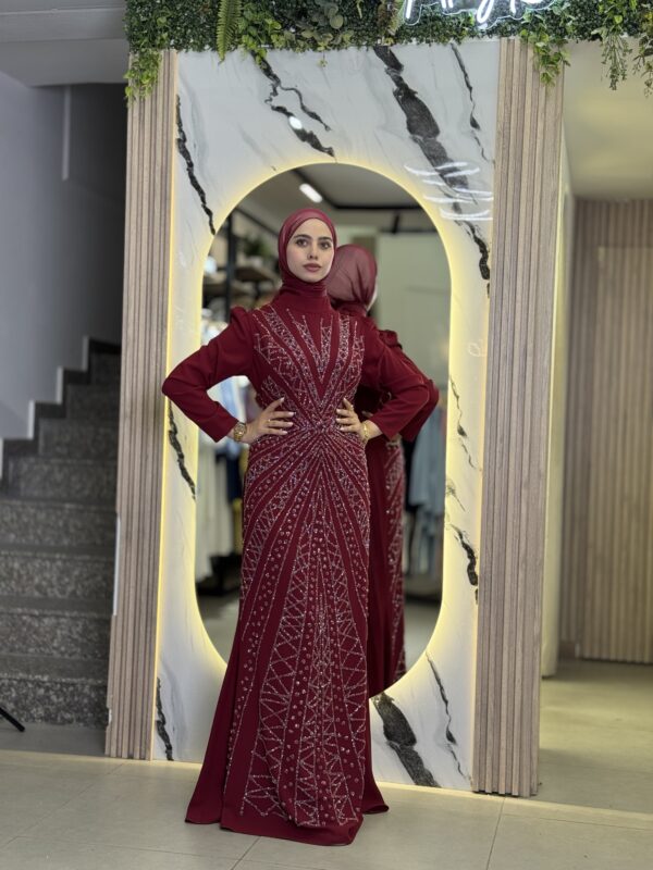 Violet Evening Dress - Image 4